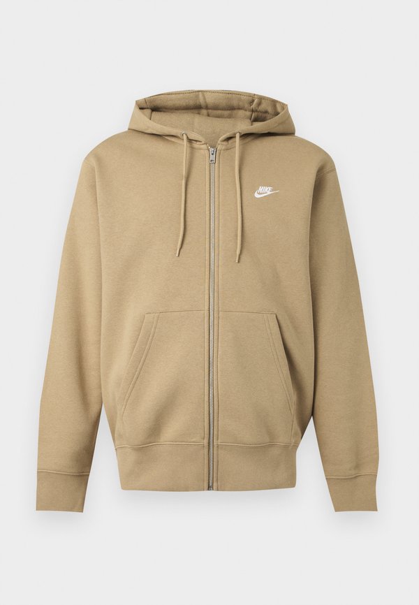 Nike Sportswear M NK CLUB BB FZ HOODIE - Zip-up sweatshirt - parachute beige/white