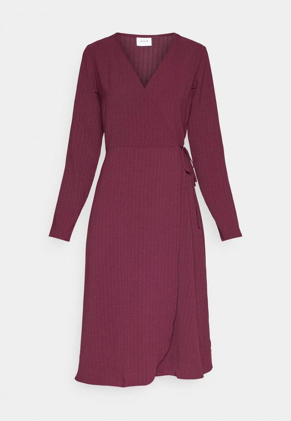 VILA VILOVIE NEW WRAP MIDI DRESS