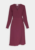 VILA VILOVIE NEW WRAP MIDI DRESS