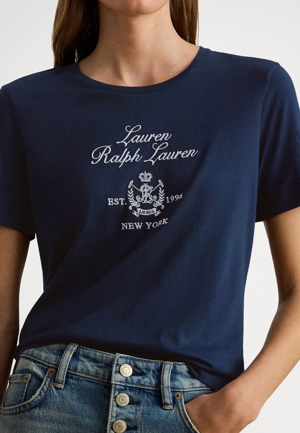 Lauren Ralph Lauren Petite EMBROIDERED-CREST JERSEY TEE