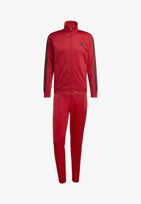 adidas Sportswear 3 STRIPES SET - Tracksuit - active maroon