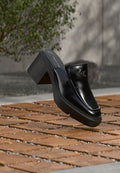 Calvin Klein BLOCK HEEL MULE - Heeled mules - triple black