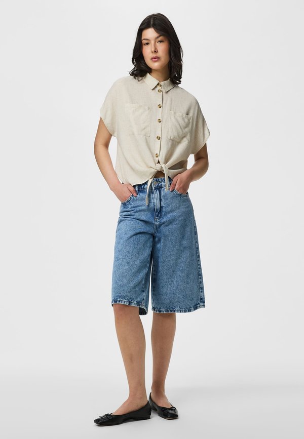 Pieces Short sleeved PCPIA LINEN BLEND
