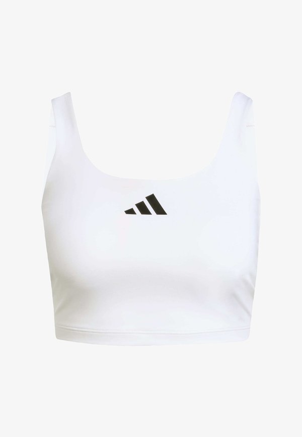 adidas Performance PWR TANK - Light support sports bra - white