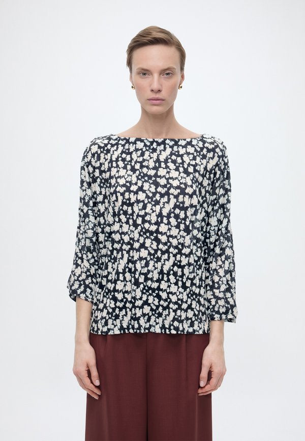 TOM TAILOR T-SHIRT CRINCLE BATWING ALLOVERPRINT