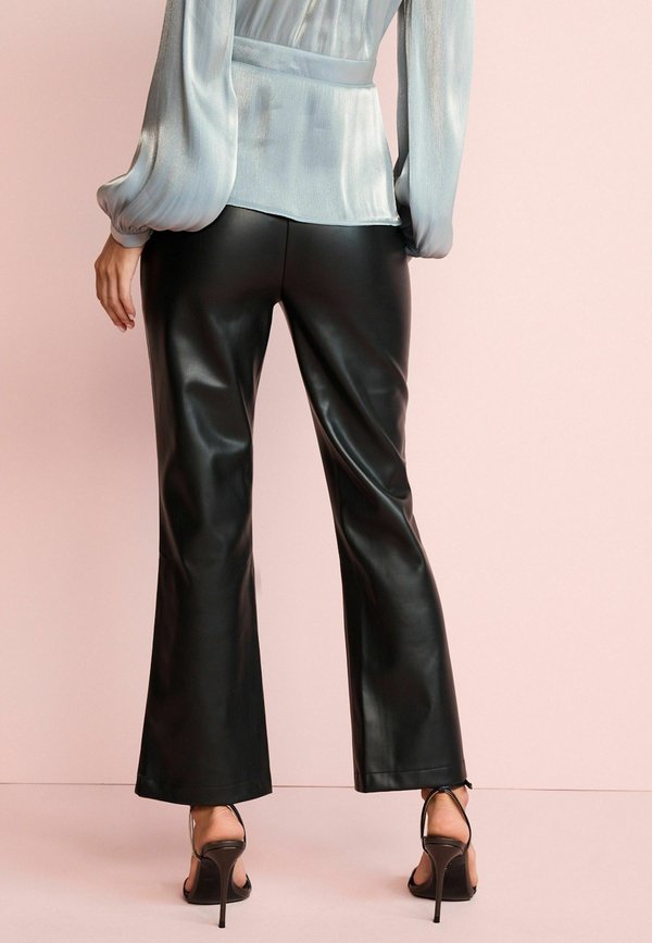 Next PU CROP KICKFLARE TROUSERS