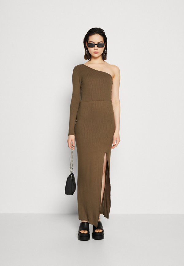 WAL G. PARTY ASH ONE SHOULDER MAXI