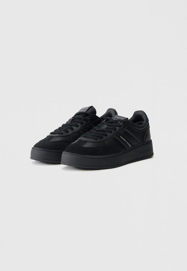 Tommy Jeans THE GREENWICH LEATHER MIXED TEXTURE PLATFORM TRAINERS