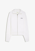 Bershka BOXY FIT KNITTED ZIP-UP - JACKET - Cardigan - white