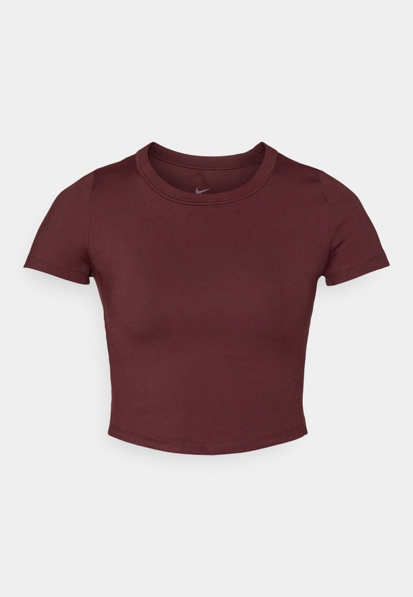 Nike Performance ONE FITTED TOP - Sports T-shirt - burgundy crush/black