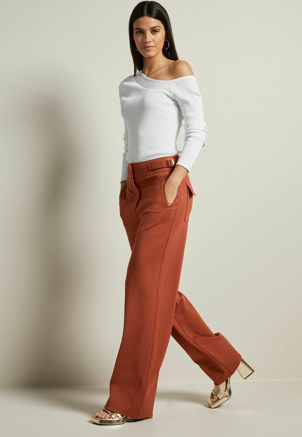 Next TAILORED METAL DETAIL WIDE LEG TROUSERS