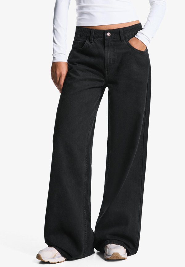 Bershka Wide Leg - black