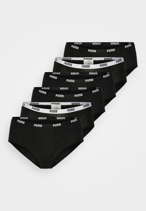 Puma WOMEN HIPSTER 6 PACK - Hipsters - black