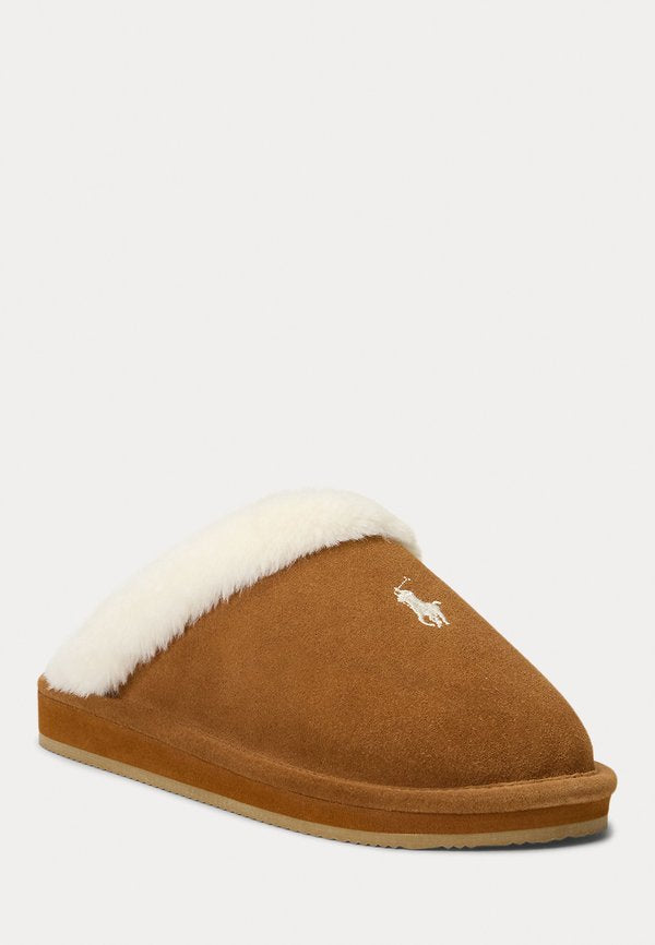 Polo Ralph Lauren PONY SUEDE & FAUX-FUR SLIPPER