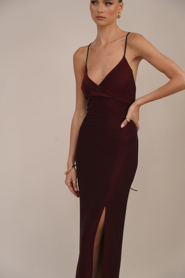 WAL G. EXCLUSIVE NYE GLITTER  ARGENTINE MIDI