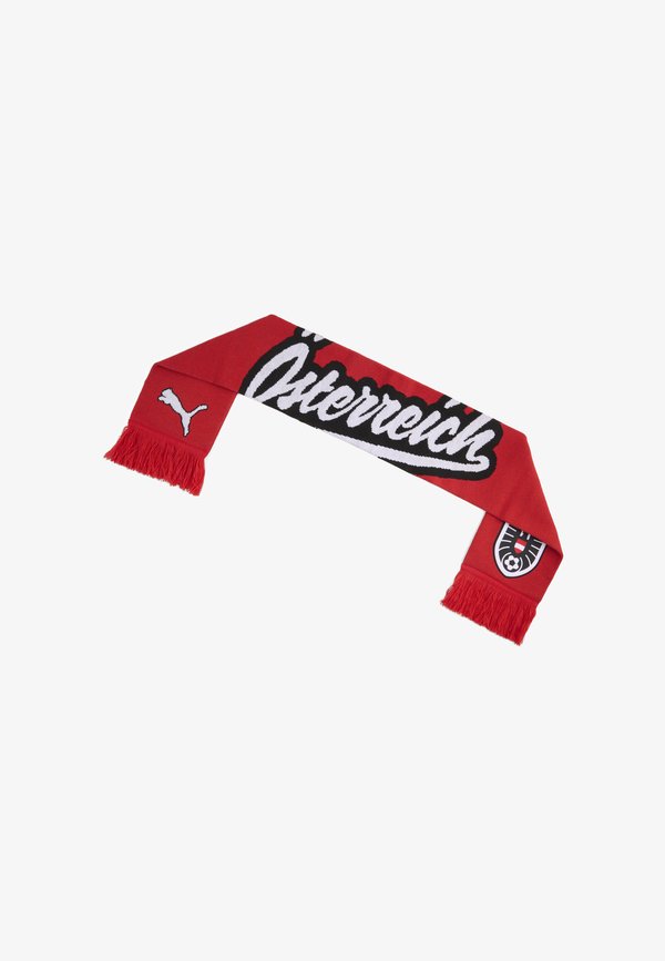 Puma ÖSTERREICH FTBLCULTURE SCHAL UNISEX - Scarf - black-burnt red