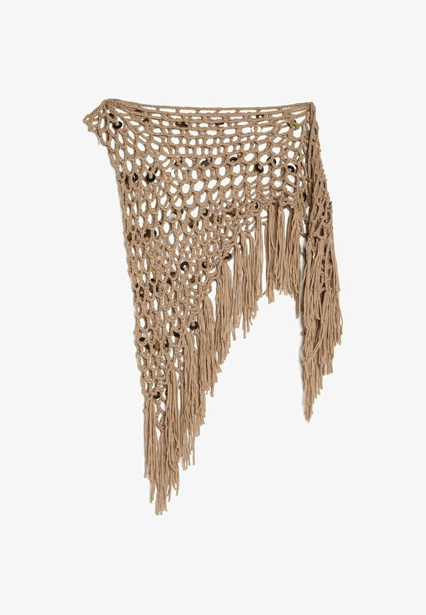Bershka CROCHET SEQUINNED - OVERSKIRT - Beach accessory - sand