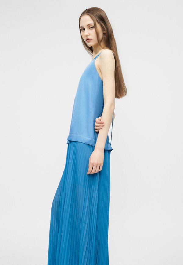 KARL LAGERFELD ROPE DETAIL PLEATED DRESS