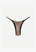 Bershka REVERSIBLE ANIMAL PRINT - Bikini bottoms - black