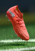Puma FUTURE 9 ULTIMATE AG UNISEX - Firm-ground football boots - glowing red/white/black/silver-coloured