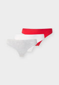 adidas Sportswear THONG 3 PACK - Thong - red/white/grey