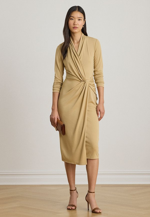 Lauren Ralph Lauren TWIST-FRONT JERSEY SURPLICE DRESS