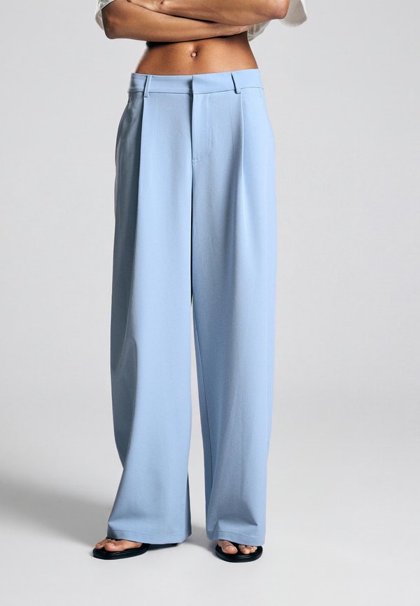 Bershka Trousers - light blue