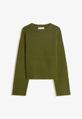 Bershka WITH HEM - Jumper - evergreen