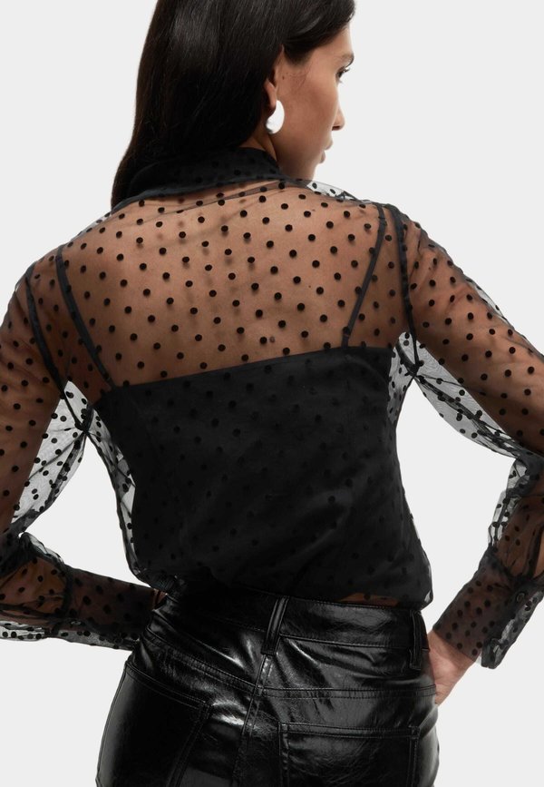 Marks & Spencer SHEER POLKA DOT COLLARED