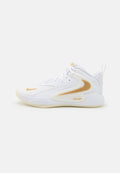 Nike Performance ZOOM HYPERSET UNISEX - Volleyball shoes - white/metallic gold