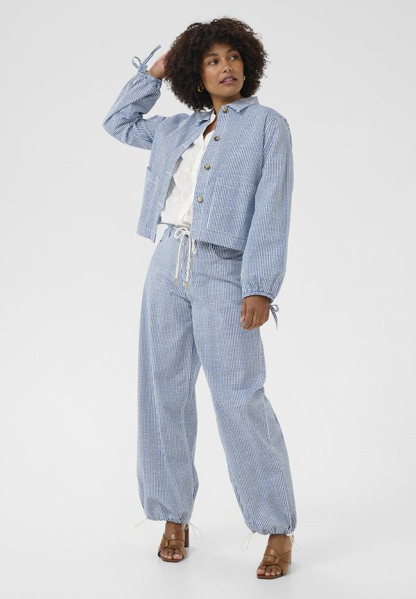 Cream CRBERTA LOOSE TWILL RELAXED FIT