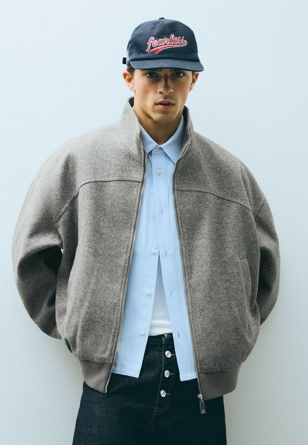 Bershka HEAVY CLOTH - BOMBER JACKET - Summer jacket - grey