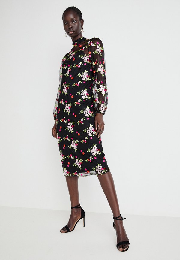 VILA VILARA HIGH NECK MIDI DRESS