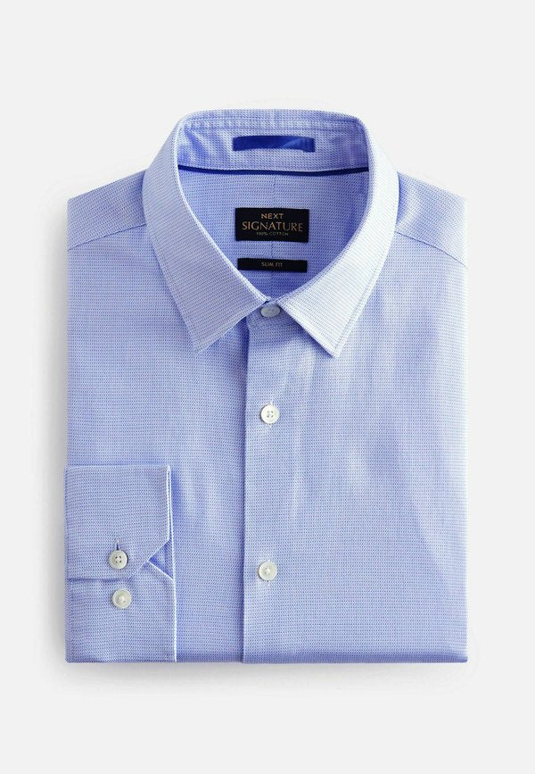 Next TEXTURED SINGLE CUFF SIGNATURE SLIM FIT