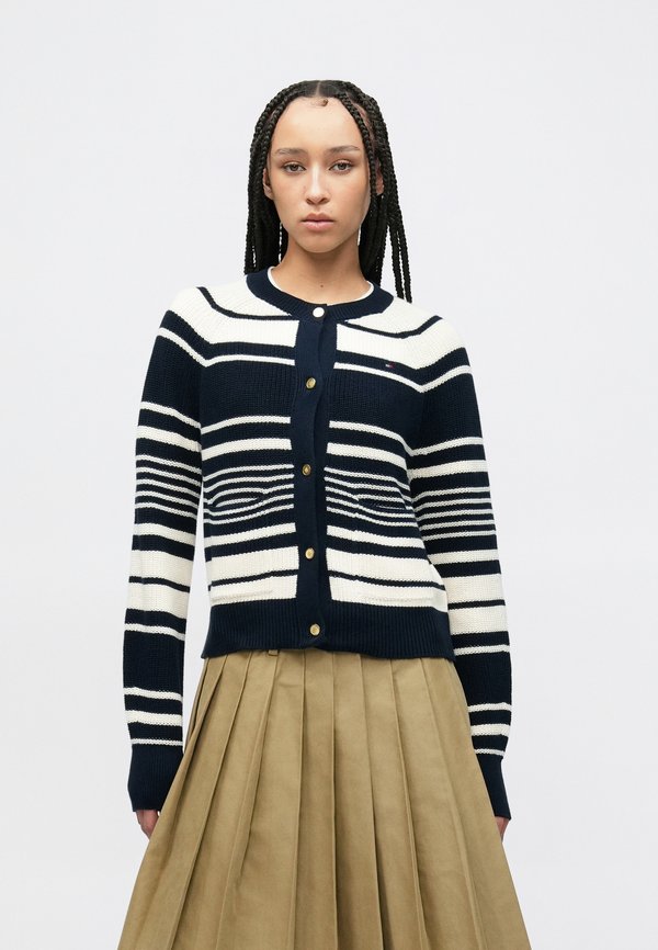 Tommy Hilfiger GOLD-TONE BUTTON RELAXED CARDIGAN