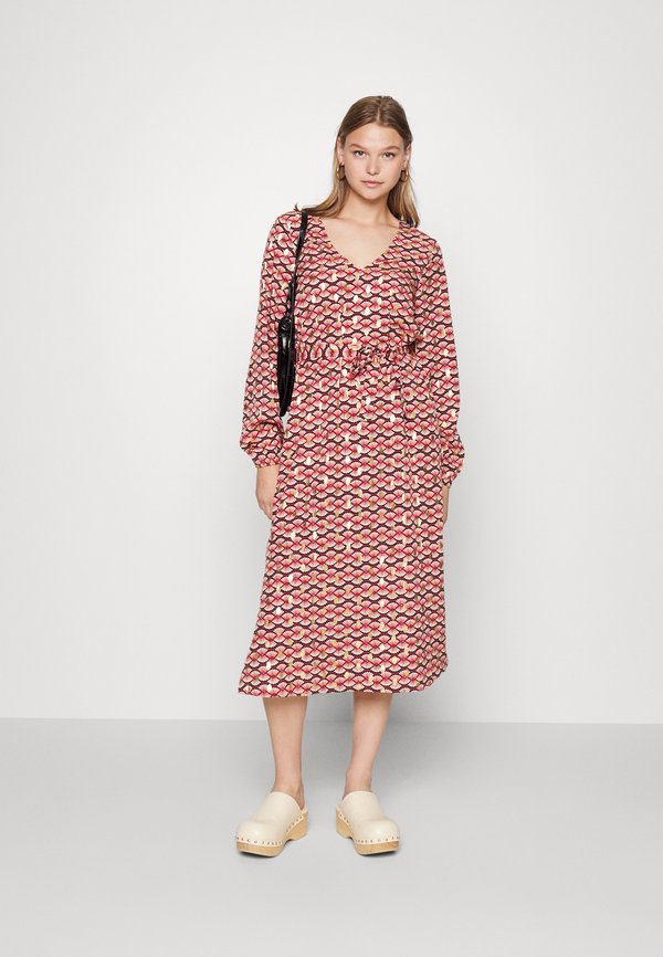 VILA VIZINO MIDI V NECK DRESS