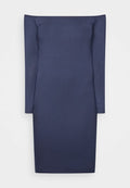WAL G. HARRY OFF SHOULDER MIDI DRESS