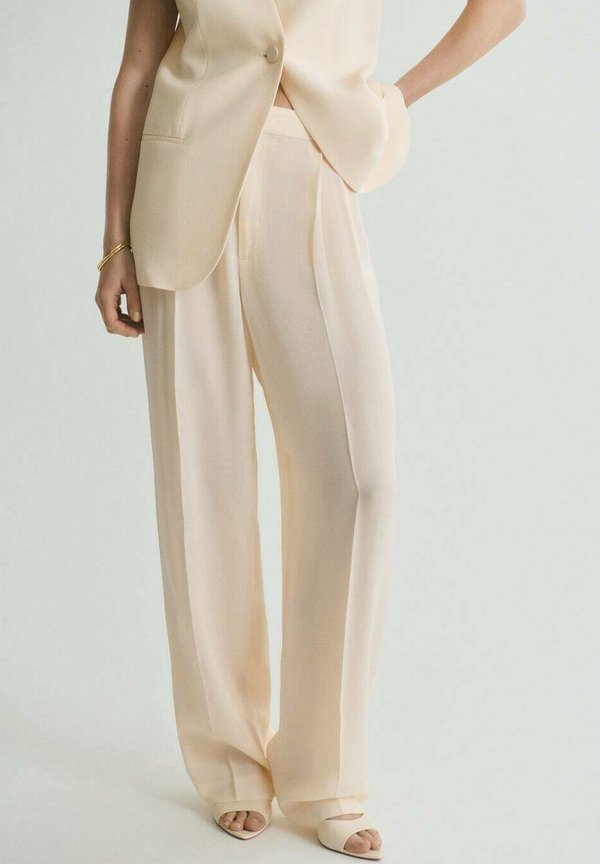 Mango STRAIGHT  - Trousers - light yellow