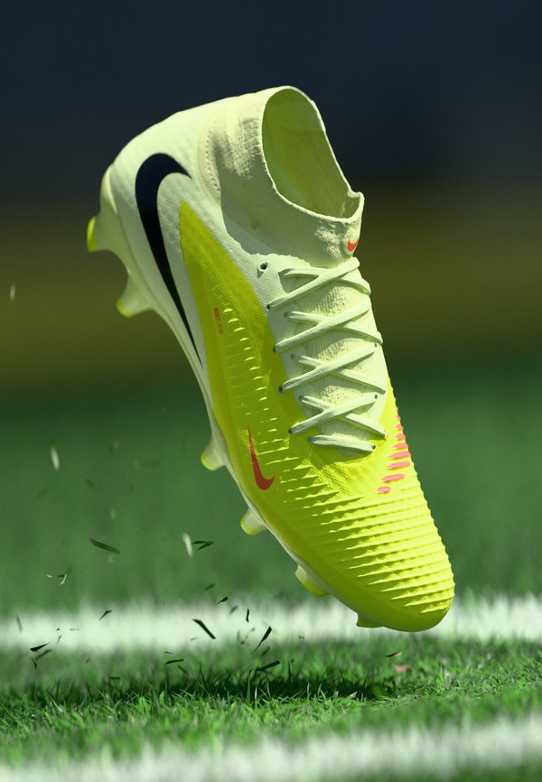 Nike Performance PHANTOM 6 HIGH ACADEMY FG/MG UNISEX - Football boots artificial grass - hyper crimson/black/limelight