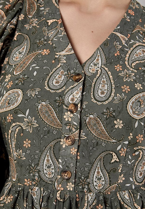 Apricot PAISLEY PRINT