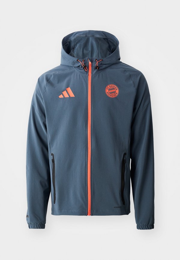 adidas Performance FC BAYERN MUENCHEN TIRO25 COMPETITION VIS TECH TRAVEL JACKET - Club wear - bold onix/easy coral