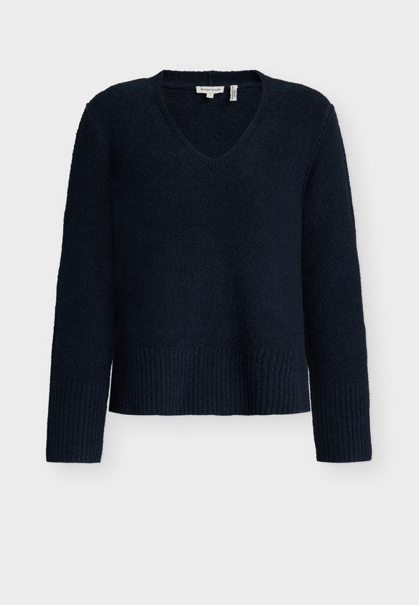 TOM TAILOR KNIT BOUCLE V-NECK