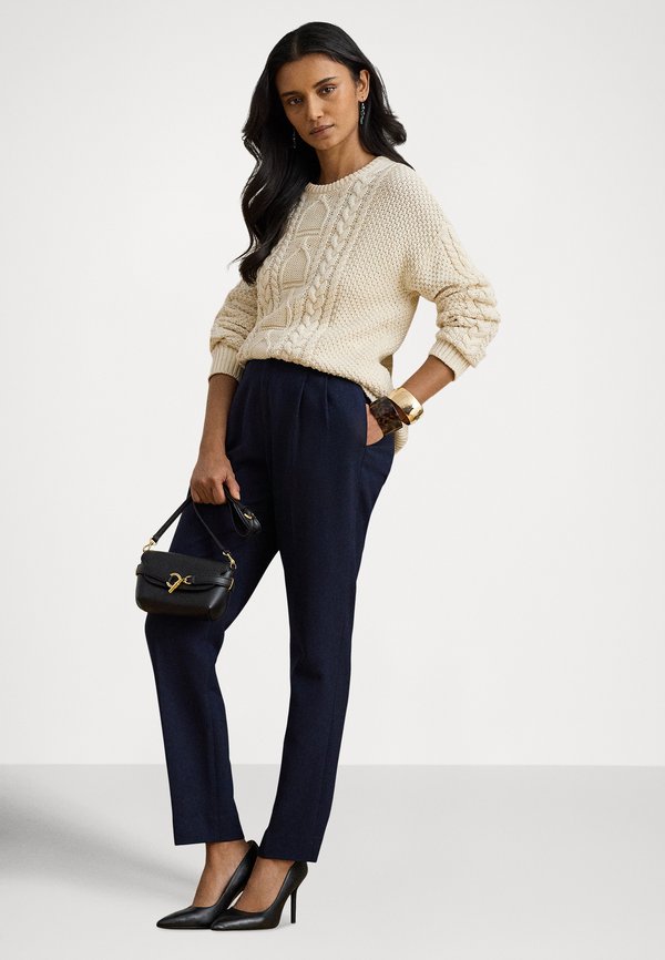 Lauren Ralph Lauren PLEATED TRICOTINE TAPERED PANT