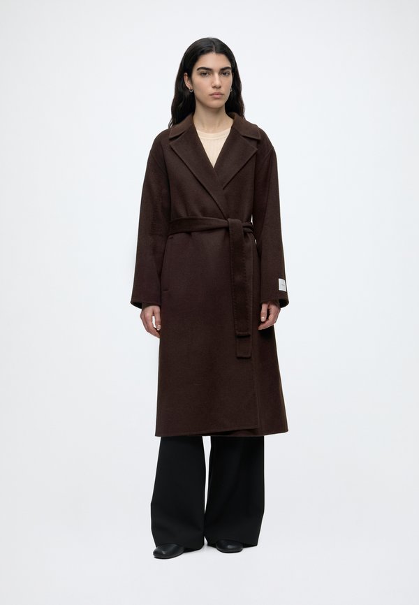Calvin Klein CLASSIC WRAP COAT - Classic coat - dark brown
