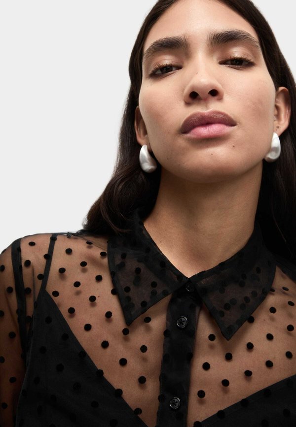 Marks & Spencer SHEER POLKA DOT COLLARED