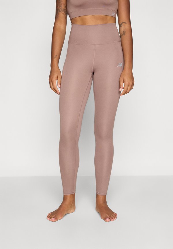 New Balance HARMONY HIGH RISE - Leggings - earth shadow