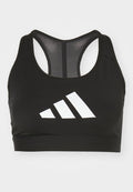adidas Performance POWERREACT GRAPHIC - Light support sports bra - black