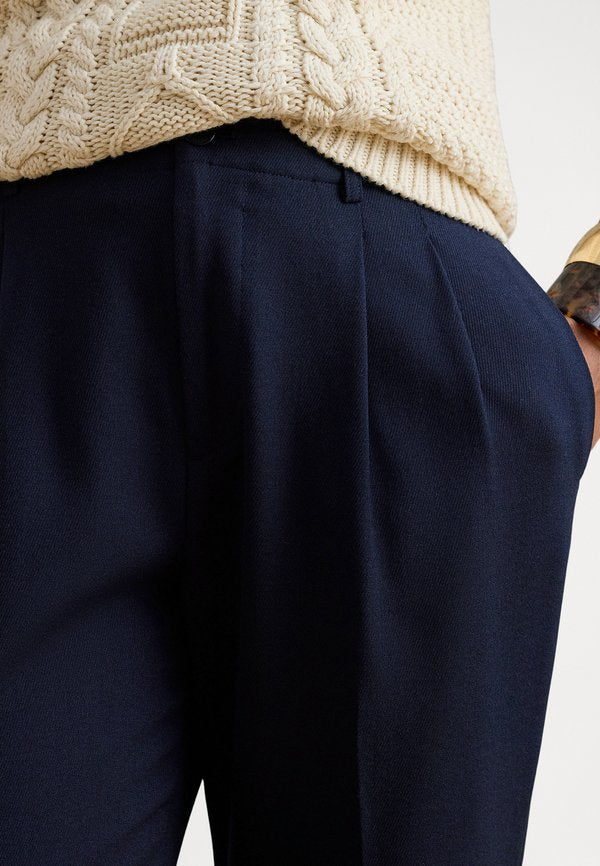 Lauren Ralph Lauren PLEATED TRICOTINE TAPERED PANT