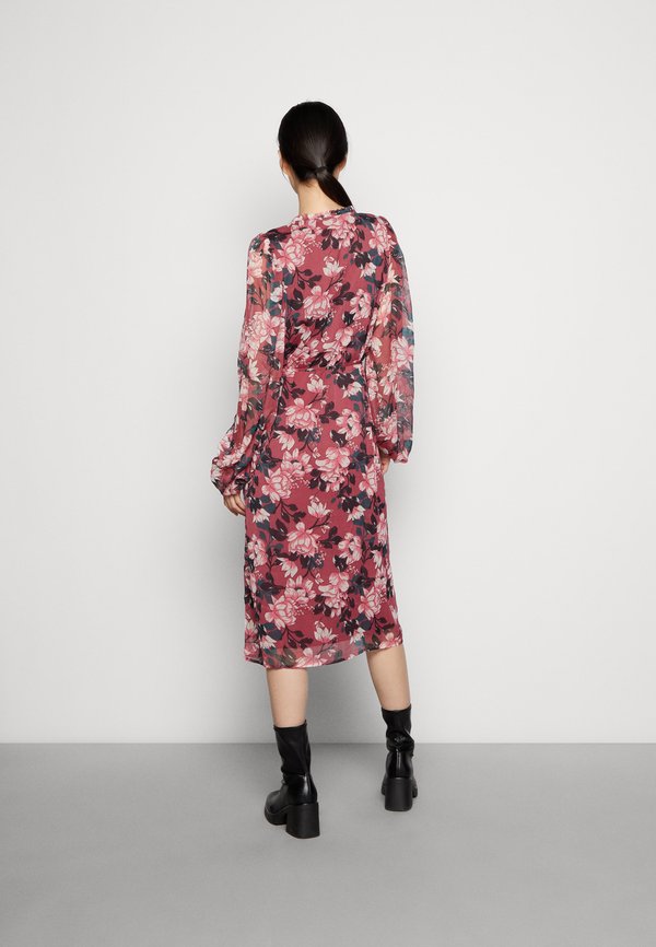 VILA VIFALIA V-NECK  MIDI DRESS
