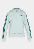 adidas Sportswear ESSENTIALS THREE STRIPES FRENCH TERRY FULLZIP - Zip-up sweatshirt - sage/collegiate green
